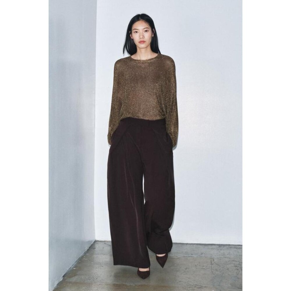 ZARA FLOWING TROUSERS WITH DARTS ZW COLLECTION